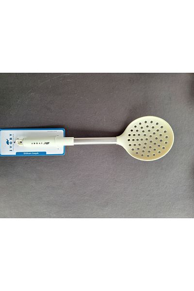 EMPA A V M Ivory Fireproof Non-Stick Steel Handle Silicone Tip Colander