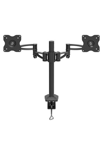 Barkan Dual Desk Monitor Stand, E642.B, 13 - 29, VESA 100x100, supports up to 4kg, black