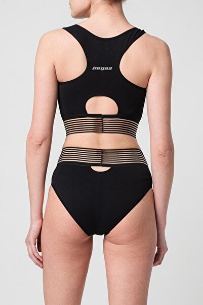 Pegas , Bustiera cu decupaj pe spate, Negru, XS