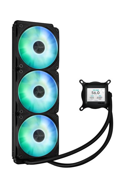 ASUS Processor Cooler PRIME LC 360 LCD ARGB BLACK, radiator size 360mm, 3 ARGB fans, V
