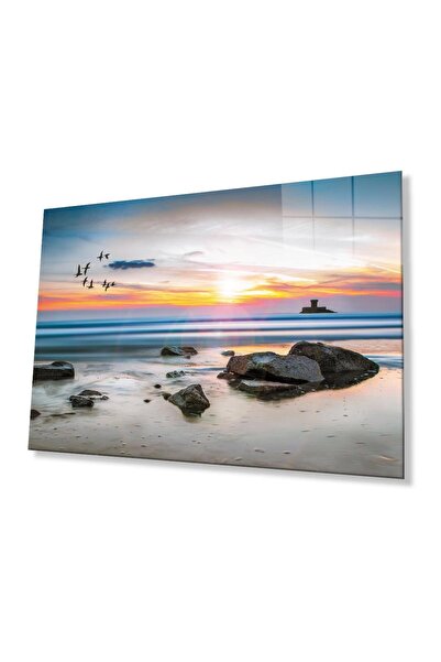 idealizbiz Pictură din sticlă peisaj natural 4 mm sticlă temperată durabilă