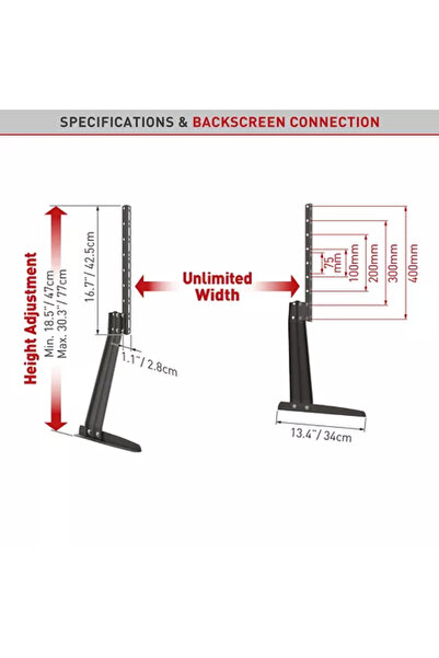 Barkan TV / Monitor Stands Barkan Table Stand 32-70" 50kg