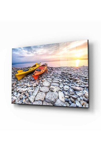 idealizbiz Τραπέζι από σκληρυμένο γυαλί Nature