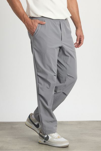 İLKCET MODA Lycra Stretchy Stopper Detail Baggy Trousers