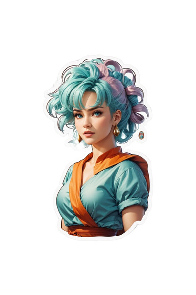 INOVATIX Set de 8 piese, autocolant fetiță cu păr creț, INOVATIX®. 6 cm