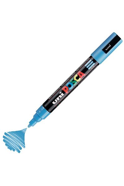 Uni Posca Marker Acrylic Painting Pen Pc-5M Medium 1.8-2.5mm Light Blue