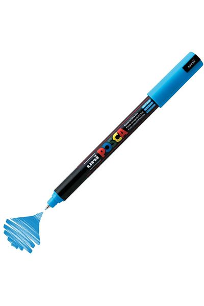 Uni Posca Marker Acrylic Painting Pen Pc-1Mr Ultra Fine 0.7mm Light Blue