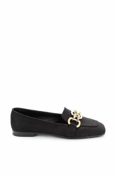 Bambi Black Suede Women's Loafer Shoes01641166502