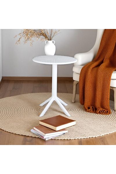 mr-everything Gray round cutout side table