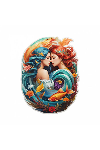 INOVATIX Σετ 8 τεμαχίων, αυτοκόλλητο με το ζώδιο των Ιχθύων για κορίτσια, INO...