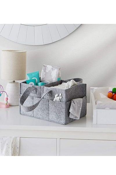 SyaMAG Geantă organizatoare pentru scutece și accesorii pentru bebeluși, din fetru, 33 x 23 x 18 cm