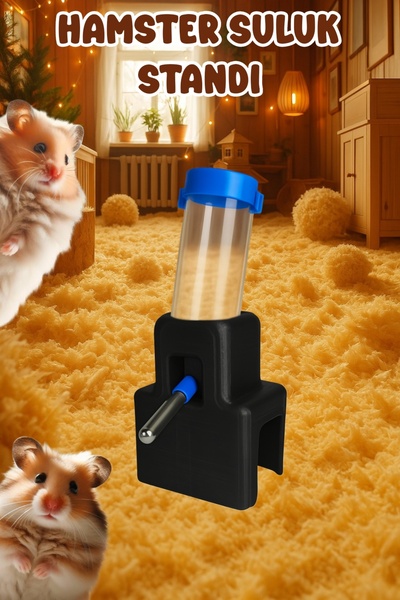 MDİZMİR Hamster Suluk Standı ( Siyah ) Hamster Sulugu Dahil Değidir.