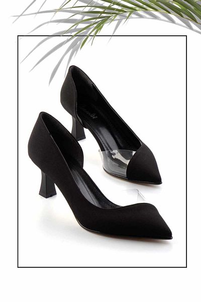 Bambi Pantofi clasici cu toc de damă negri mat K01992002138