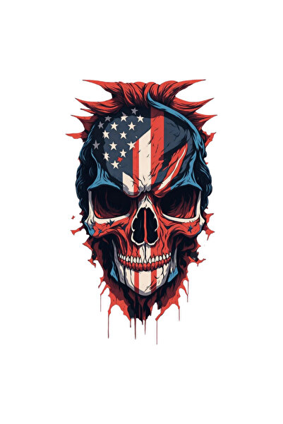 INOVATIX Σετ 8 τεμαχίων, Αυτοκόλλητο Κρανίου Αμερική, INOVATIX®. 6 εκ.