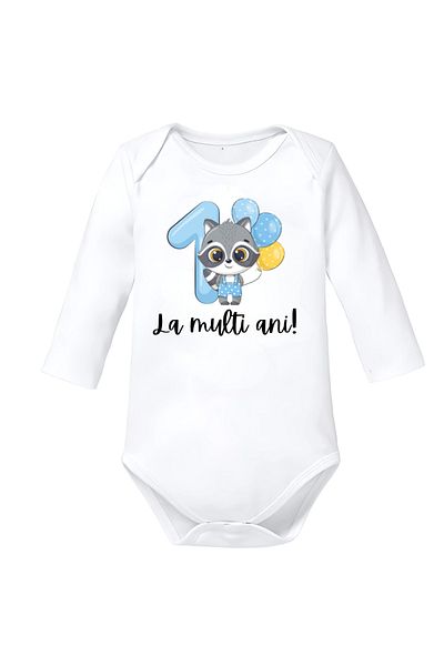 OEM Body Bebelusi Primul An de viata, baieti, tematica aniversara, Baby Fox, 92