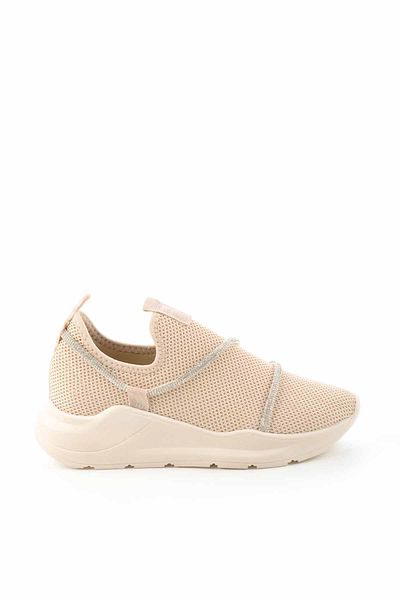 Bambi Beige Knitwear Women's Casual Shoes K01792040082