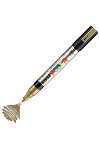 Uni Posca Marker Acrylic Painting Pen Pc-5M Medium 1.8-2.5mm Gold