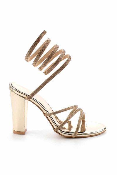 Bambi Goldene Damen-Abendschuhe K01575020639