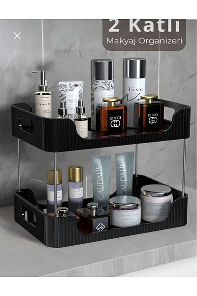 holy 2 Tier Makeup Organizer Multi-Purpose Bathroom Shelf Kitchen Organizer