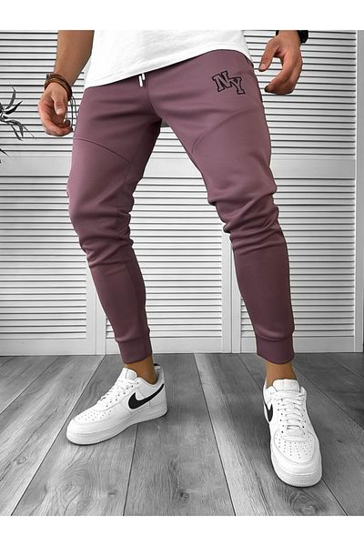dehaine Men's sweatpants, slim fit, NY, 12347, brown