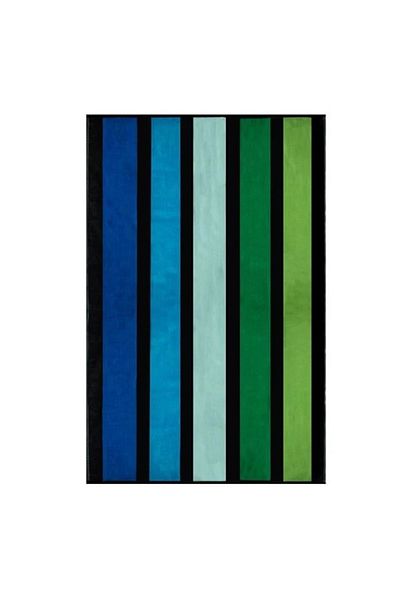 BREZIUM Beach Towel, Ideal for Sea and Pool, Blue/Green, 180x100 cm, BREZIUM