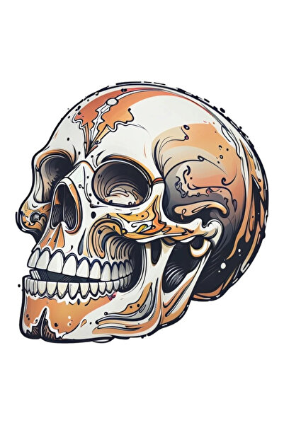 INOVATIX Σετ 8 τεμαχίων, αυτοκόλλητο με σχέδιο κρανίου, INOVATIX®. 6 εκ.