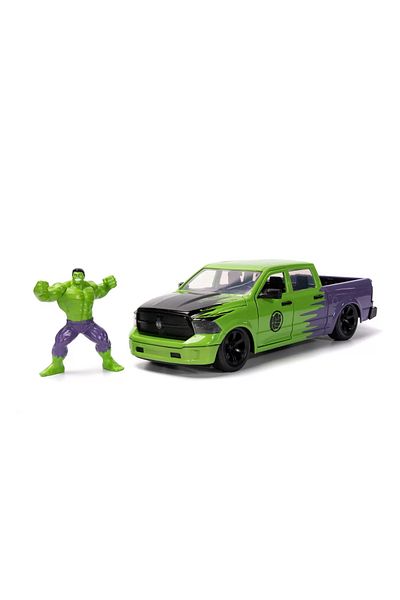 Simba JADA MARVEL HULK FIGURE SET AND 2014 RAM 1500 DIECAST CAR 1:24 SCALE