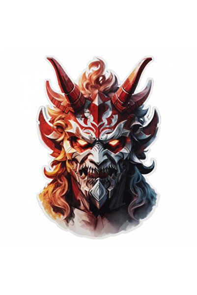 INOVATIX Set de 8 piese, autocolant mască demon Andras cu coarne, INOVATIX®. ...