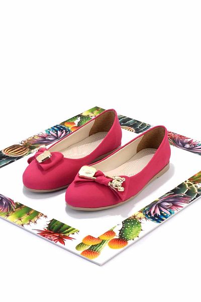 Bambi Fuchsia Fabric Women's Ballerinas K01826763004