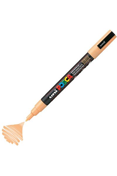 Uni Posca Marker Acrylic Painting Pen Pc-3M 0.9-1.3mm Light Orange