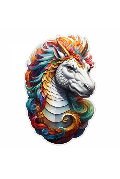 INOVATIX Set de 8 piese, autocolant creatură mitologică Hipocampus, INOVATIX®...