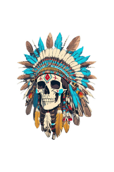 INOVATIX Σετ 8 τεμαχίων, Αυτοκόλλητο Κρανίο Ινδιάνος με καυτό πόδι, INOVATIX®...