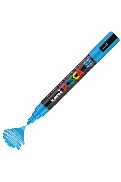 Uni Posca Marker Acrylic Painting Pen Pc-5M Medium 1.8-2.5mm Sky Blue