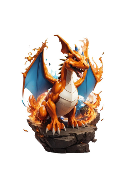 INOVATIX Set de 8 piese, autocolant Pokemon Dragon pe pietre, INOVATIX®. 6 cm