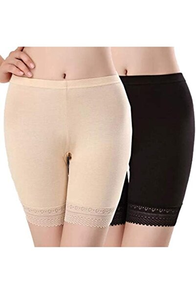 Glamroot Women's/Girl's Cotton Lycra Stretchable Lace Cycling Shorts/Under Skirt Shorts Safety Short