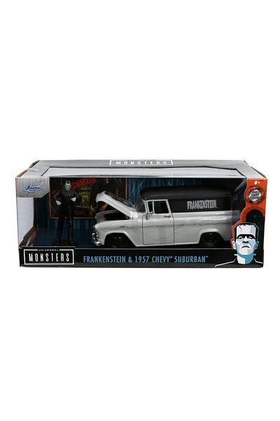 Simba 1957 CHEVY SUBURBAN AND FRANKENSTEIN FIGURE CAR SET