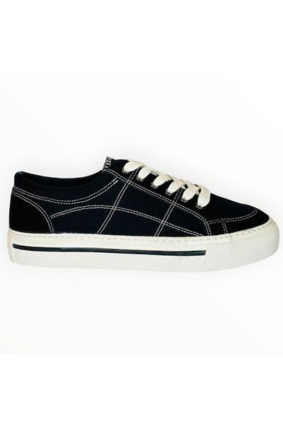 TopMan Men's Canvas Sneakers Top Man Black Size 42 EU