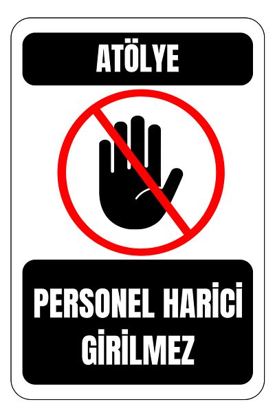 Girl Power 35 X 50 Workshop Staff No Entry Foil Printing Sticker Warning Sign