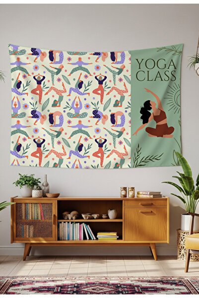 GREENDECOR Yoga Plates Mandala Bohem Duvar Örtüsü Halısı Duvar Sanatı Duvar D...