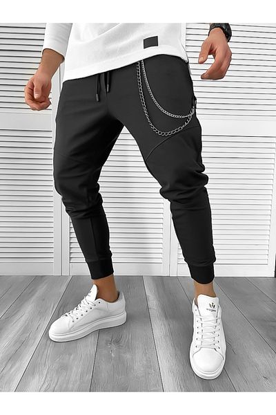 dehaine Men's cotton sweatpants, 10141, black