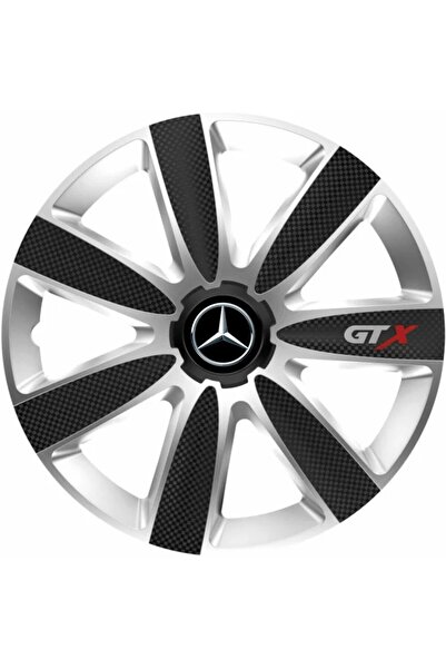 OEM Set de 4 capace pentru jante GTX Carbon Gri-Negru R16, pentru Mercedes