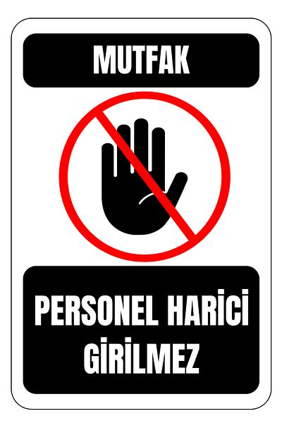 Girl Power 35 X 50 Kitchen Staff No Entry Foil Printing Sticker Warning Sign