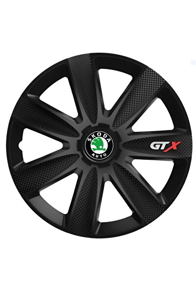 Autohelix MSA Set de 4 capace pentru roți GTX Black Carbon Skoda, R16