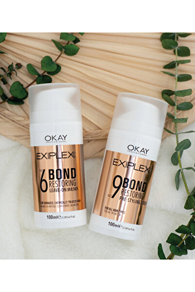 EXIPLEX Nº6 LEAVE-ON MASK 100ml + Nº9 PRE-STYLING SERUM 100ml BAĞ ONARICI 2'Lİ BAKIM SETİ
