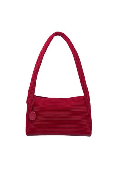 D'ylla Atelier Women's Shoulder Bag from Freya Series - Claret Red Maxi