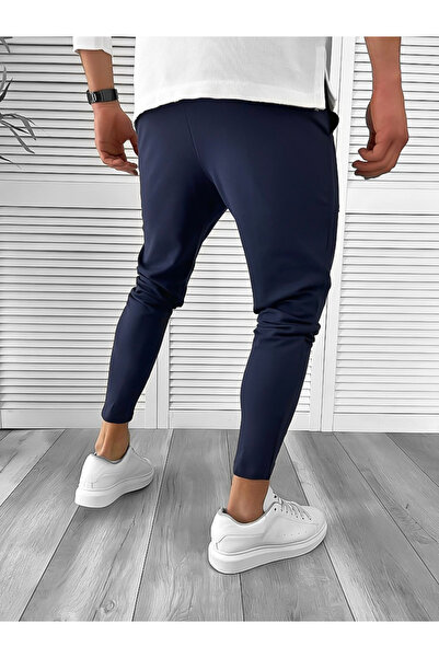 dehaine Men's cotton sweatpants, 10142, navy blue