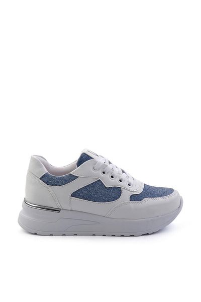 Bambi Pantofi de damă din denim albastru alb K 01179001137