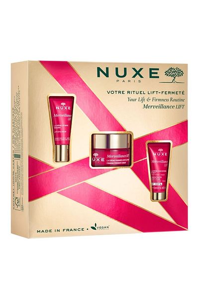 Nuxe Set Merveillance: Cremă de față cu efect de lifting 50 ml Cremă de ochi 15 ml, Cremă de noapte 15 ml