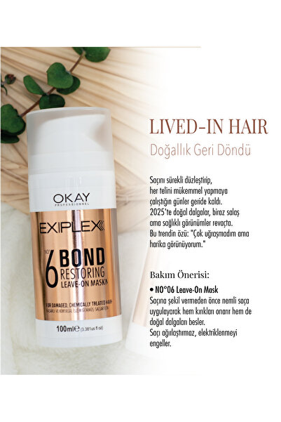EXIPLEX Nº6 BOND RESTORING LEAVE-ON MASK 100ml (Bağ Onarıcı Durulanmayan Maske)