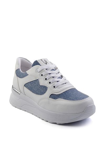 Bambi Pantofi de damă din denim albastru alb K 01179001137